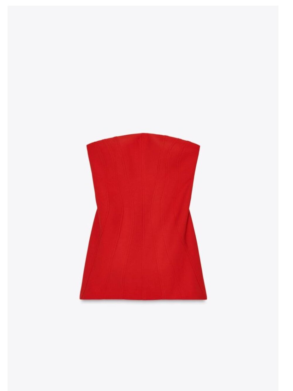 Zara Short Red Strapless Dress Mini